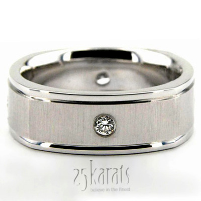 Four Sided Bright Edge Diamond Wedding Ring  - main view thumbnail