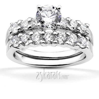 Shared Prong Low Set Diamond Bridal Ring (0.60 ct. tw.)  thumbnail 5