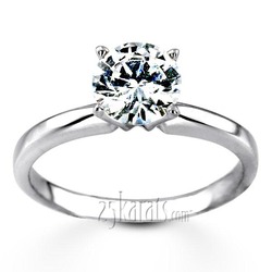 Round Diamond Classic Platinum Solitaire Engagement Ring (1/2 ct. HI/I1,2)