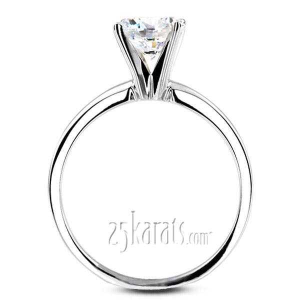 14K gold Round Diamond Classic Solitaire 14k Engagement Ring (1/4 ct. GH/SI) - alternate view 5