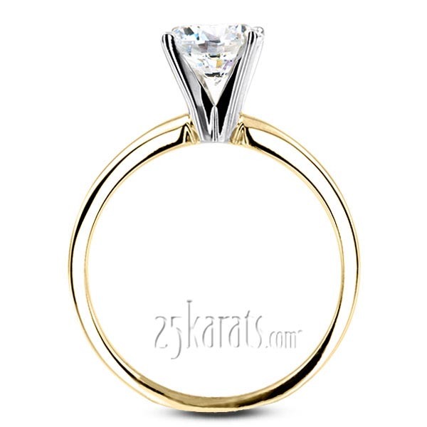 14K gold Round Diamond Classic Solitaire 14k Engagement Ring (3/4 ct. GH SI) - alternate view 6