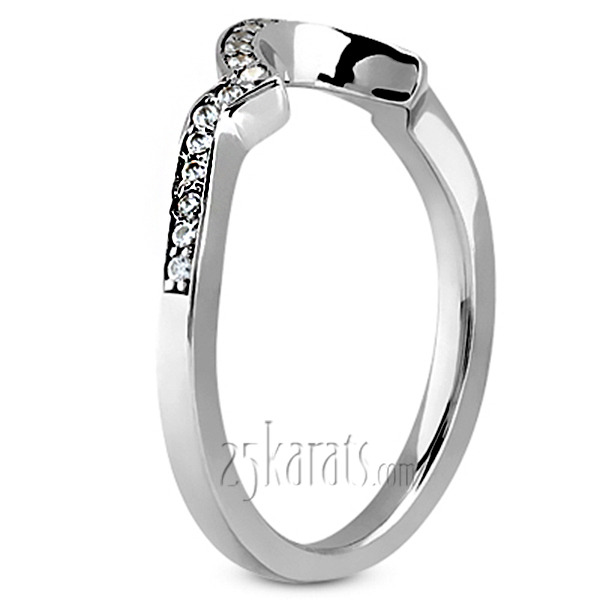 14K white gold Elegant Diamond Matching Ring (0.12 ct. tw.) - alternate view 2