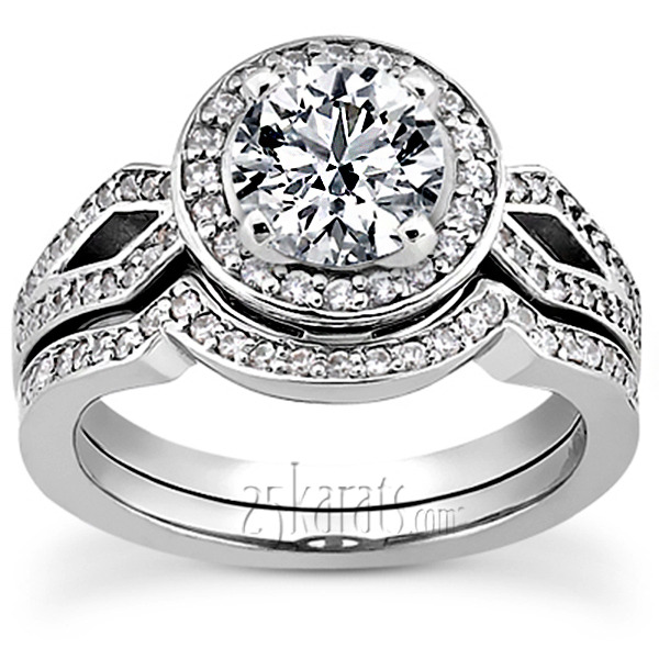 14K white gold Elegant Diamond Matching Ring (0.12 ct. tw.) - alternate view 4