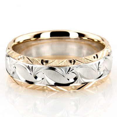 Bestseller Fine Grooved Fancy Designer Wedding Ring 
