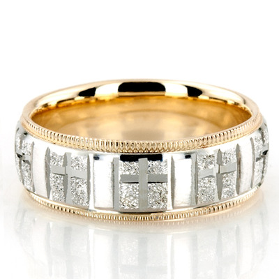 Exquisite Religious Wedding Ring 