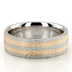 Solid Round Stoned Wedding Band 