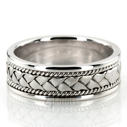 Double-braided Handcrafted Wedding Ring 
