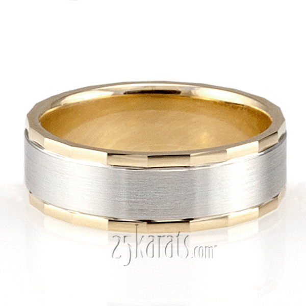 Fine Angular Edge Wedding Ring 