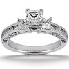 Princess and Round Diamond Combination Engagement Ring (1.06 ct.tw.)