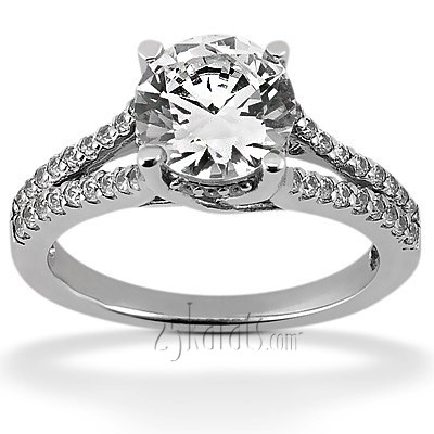 Split Shank Trellis Diamond Bridal Ring (0.22 t.c.w.)