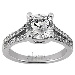 Shared Prong Split Shank Diamond Bridal Ring ( 0.30 tcw)