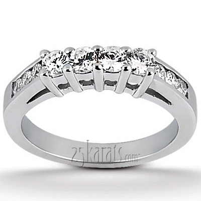0.58 ct. Round Cut Prong Set  Diamond  Wedding Ring - view 1
