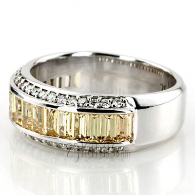 Yellow Sapphire and Diamond Woman Anniversary Ring (1/2 ct. tw. Diamonds) thumbnail 2