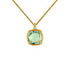 18k Gold Green Amethyst Pendant thumbnail 1