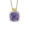 18k Yellow Gold Amethyst Pendant thumbnail 1
