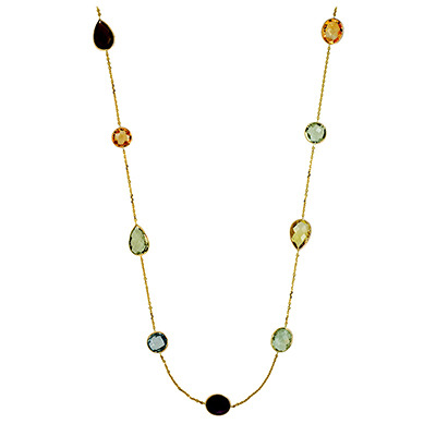 Multi Colored Gem Stone Necklace - view 1 of 1