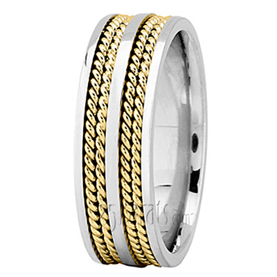Two Row Double Braided Wedding Band