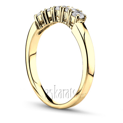 Slightly curved 5 stone matching band (0.45 ct. tw.) thumbnail 4