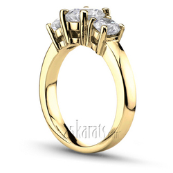 Classic three Stone Engagement Ring ( 0.7 ct. tw.) thumbnail 4