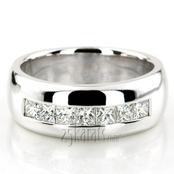 1.19 ct. Princess Cut Channel Set Diamond Men's Wedding Ring