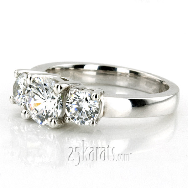 14K white gold Classic Basket Prong Set Diamond Engagement Ring (0.50 ct. tw.) - alternate view 5
