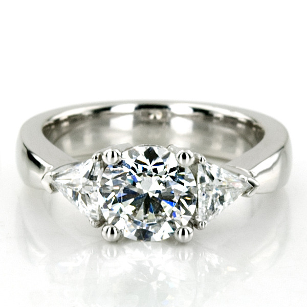 14K white gold Trillion Cut Diamond Engagement Ring (0.70 ct. tw.) - alternate view 6
