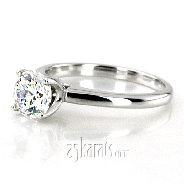 14K white gold Classic Solitaire Diamond Engagement Ring 7 - alternate view 6