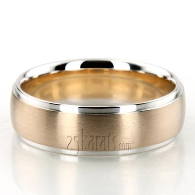 Stylish Step Edge Carved Design Wedding Ring 