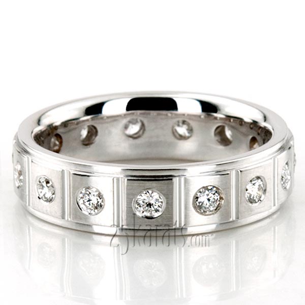 Rectangular Cut Diamond Wedding Ring