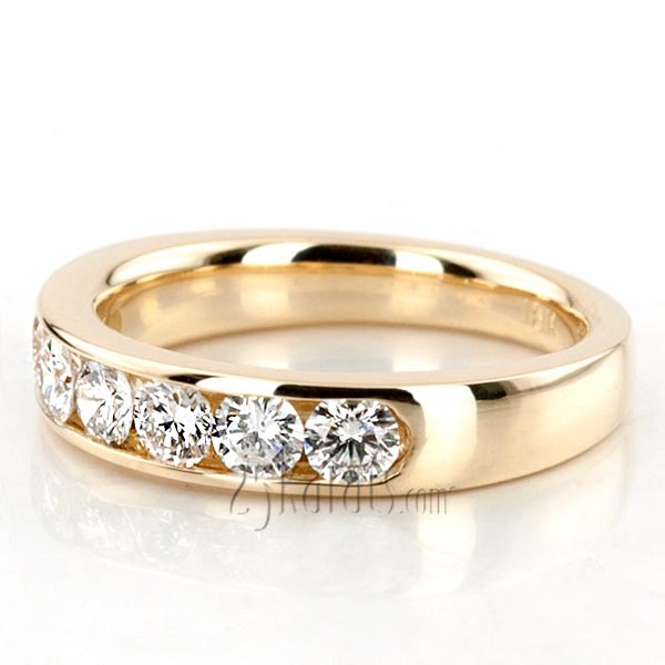 14K white gold Seven Stone Channel Set Diamond Anniversary Ring (1.00 ct. tw.) - alternate view 2