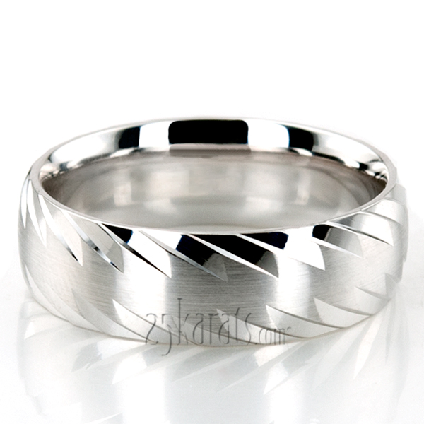 Grooved Designer Wedding Ring