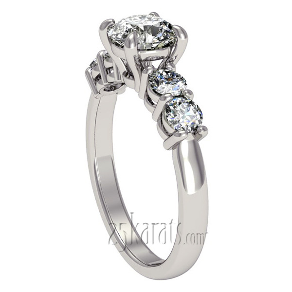14K white gold Timeless Basket Setting Diamond Engagement Ring(0.40 ct. tw.) - main view