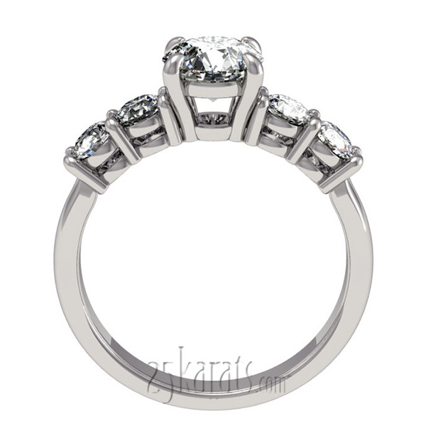 14K white gold Timeless Basket Setting Diamond Engagement Ring(0.40 ct. tw.) - alternate view 2