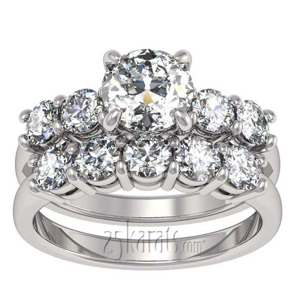 14K white gold Timeless Basket Setting Diamond Engagement Ring(0.40 ct. tw.) - alternate view 3