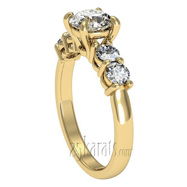 14K white gold Timeless Basket Setting Diamond Engagement Ring(0.40 ct. tw.) - alternate view 5