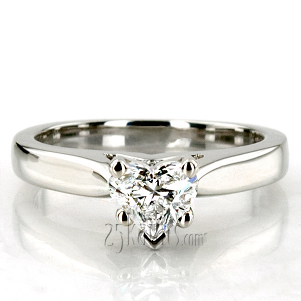 18K white gold Classic Cathedral Solitaire Diamond Engagement Ring - alternate view 23