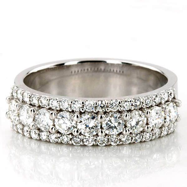 14K white gold Beautiful Brilliant Woman Anniversary Band (1 1/4 ct. tw.) - alternate view 8
