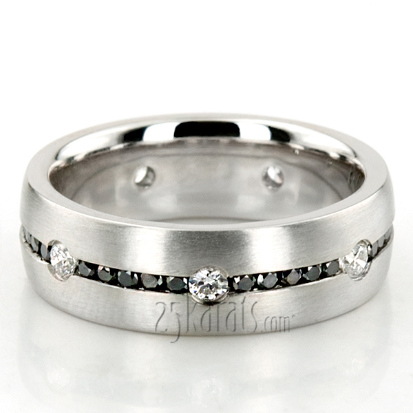 Black & White Diamond Wedding Band