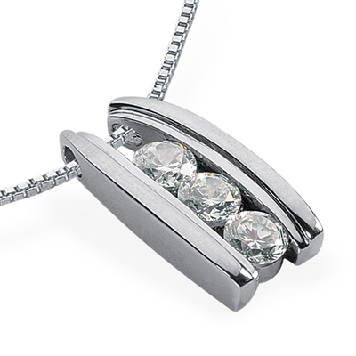 Three Stone Diamond Pendant (1.00ct)