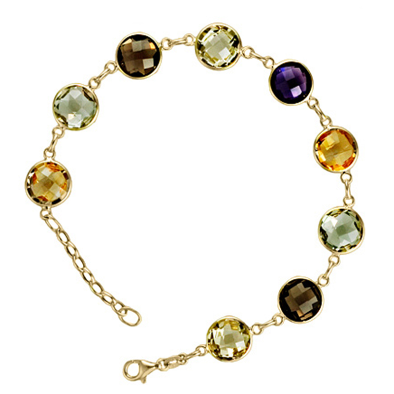 Multi Color Gem Stone Fashion Bracelet