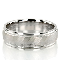 Diagonal Cut Basic Designer Wedding Ring 