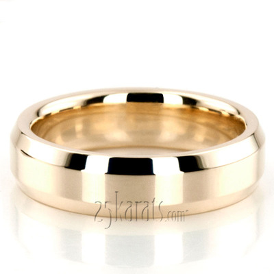 Beveled Edge Satin Diamond Cut Wedding Band  - main view thumbnail