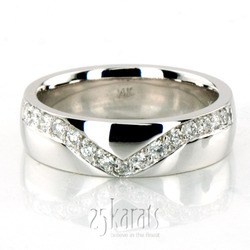V-Set Diamond Wedding Ring