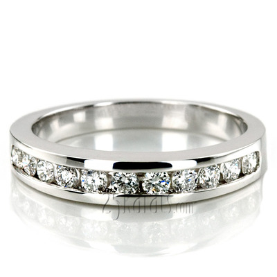 Classic Round Cut Channel Set Diamond Wedding Band (0.55ct. tw.) thumbnail 5