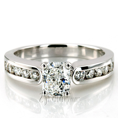Classic Round Cut Channel Set Diamond Bridal Ring (0.50 ct. tw. ) thumbnail 6