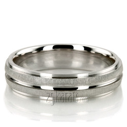 Fine Brush Finish Basic Designer Wedding Ring 