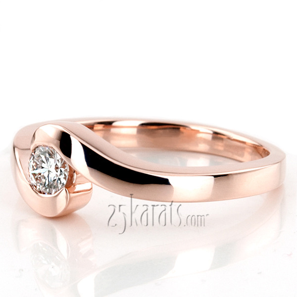 18K white gold Tension Set Solitaire Engagement Ring (0.50 ct.) - alternate view 5