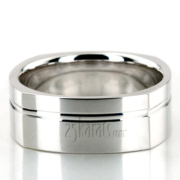 Classic Squared Wedding Ring 