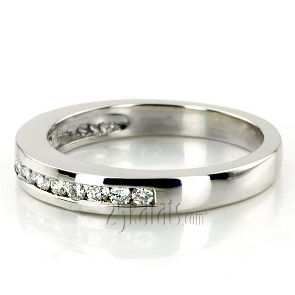14K white gold Classic Channel 0.24 ct. Diamond Bridal Ring - alternate view 2