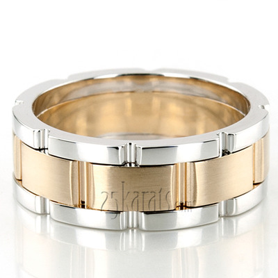 Solid Rolex Style Fancy Designer Wedding Ring 